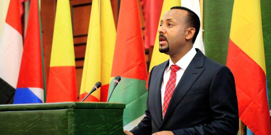 dr. abiye ahmed among ethiopia's flags